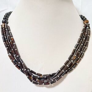 Tribal Multi-Strand Bone Beaded Necklace